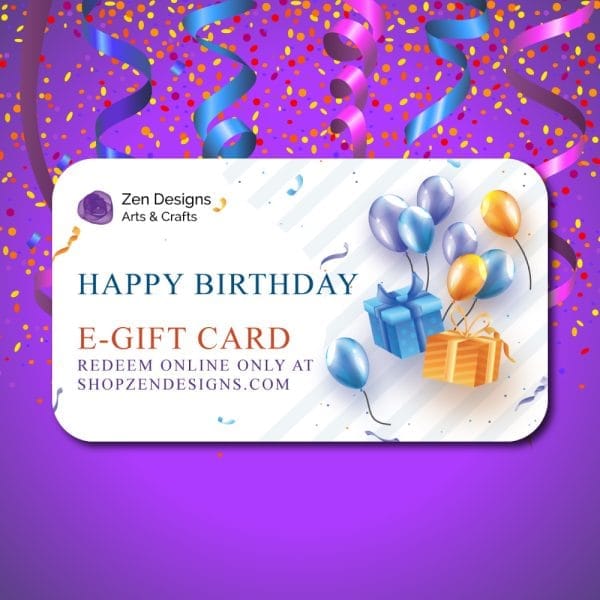 Zen Designs Arts & Crafts Birthday Gift Card