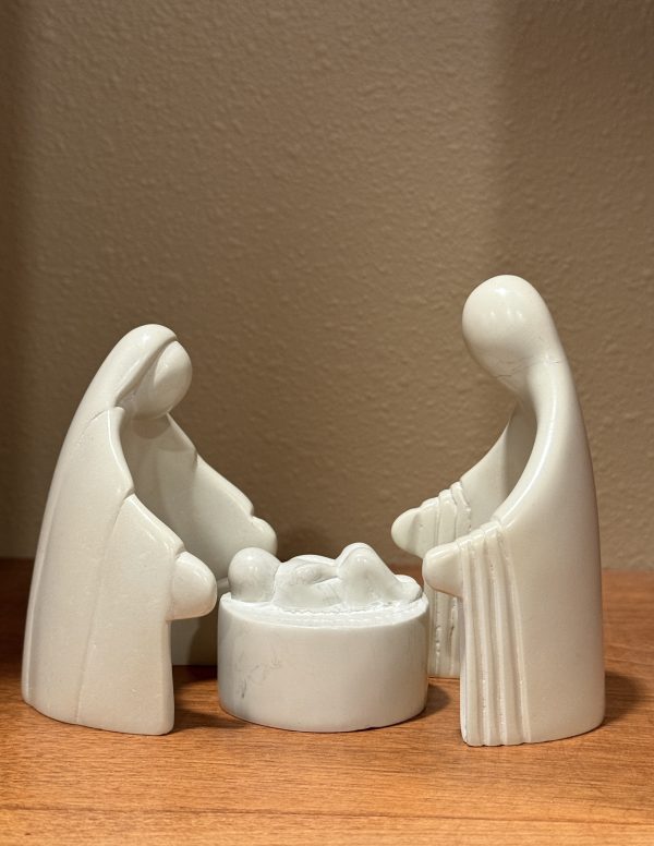 Three Piece Natural  Kisii Soapstone Nativity - Encircle